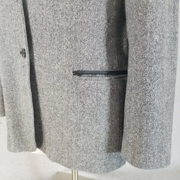 Pendleton Suit womens 18 Gray Herringbone Jacket Pants Luxury Wool vintage - Picture 8 of 16